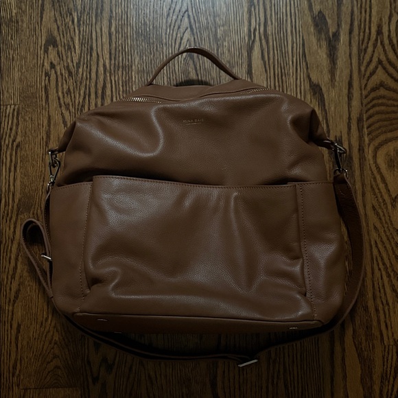 Mina Baie Tan Leather Women's Bag - Picture 4 of 12